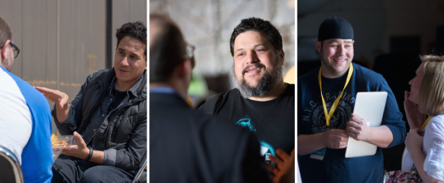 2013 Speakers Mike Macadaan, Micah Baldwin and Adam Wilson spend their time visiting with attendees.
