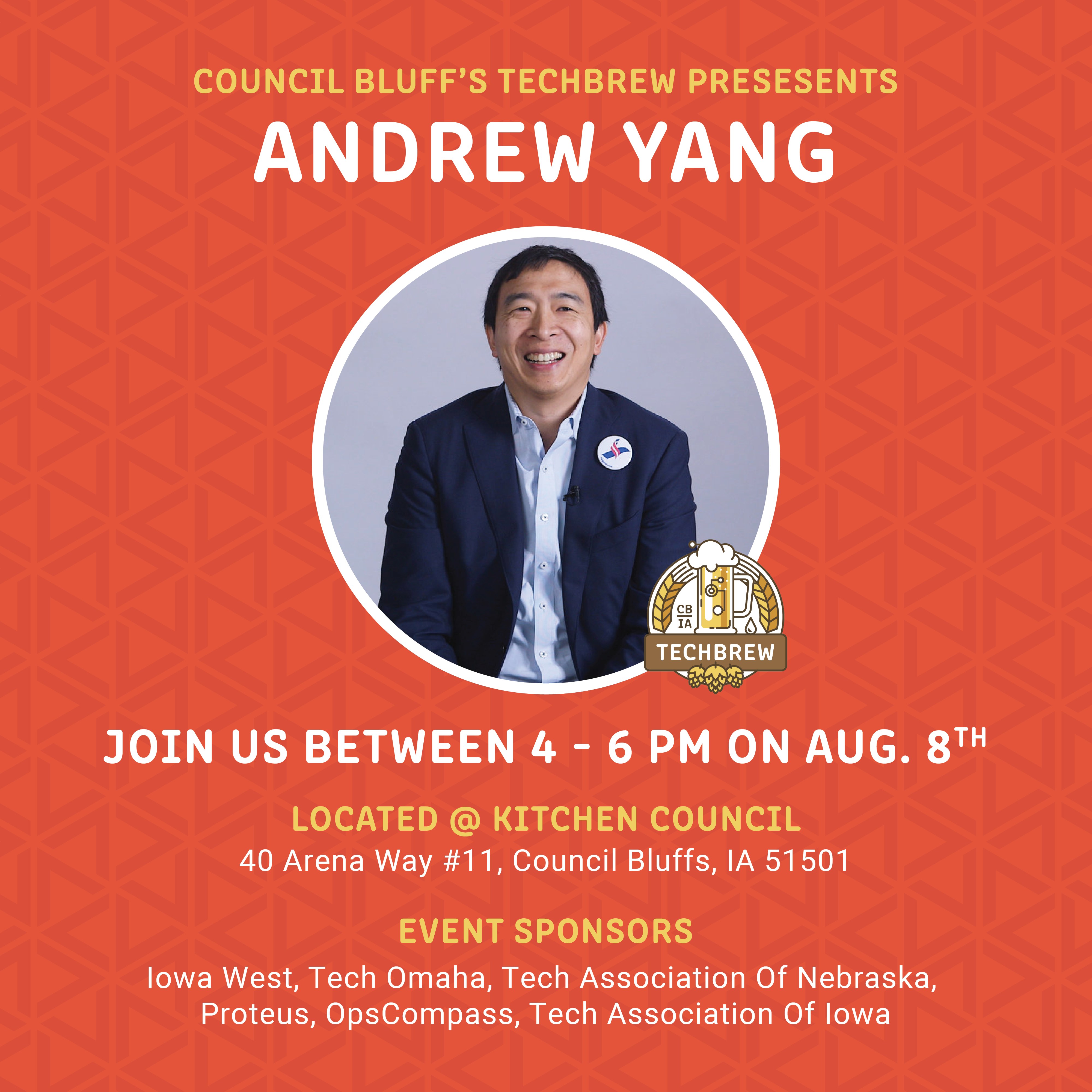 Andrew Yang to speak at Council Bluffs Tech Brew