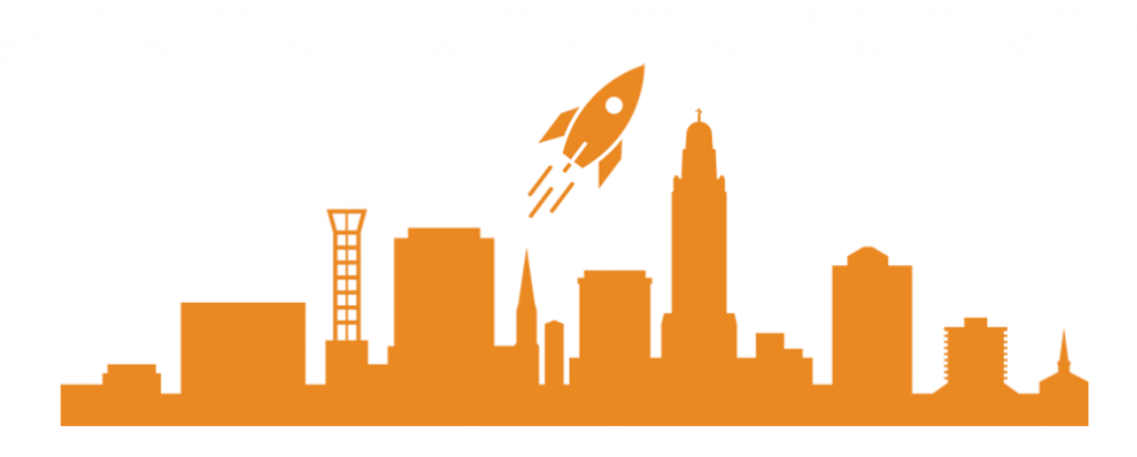 LaunchLNK Illustration of rocket over Lincoln