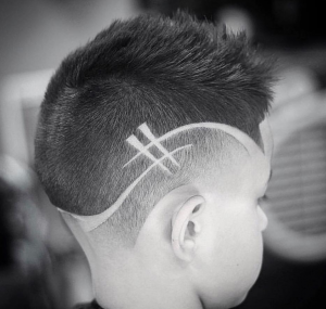 Picture of boy with cool haircut