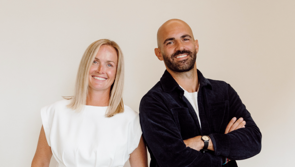 LifeLoop Co-founder and former CEO Amy Johnson (left) and former LifeLoop Vice President and Partner Nick Nemer. Both run a startup and small business consulting firm called 22eleven. Courtesy photo from Johnson