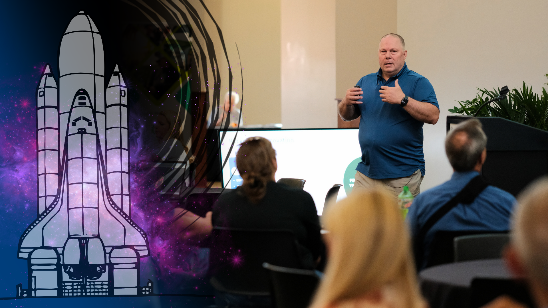Chad Johnson, co-founder and CEO of Grain Weevil, the Nebraska startup building robots to make grain management safe for farmers, speaks at the 2026 Agtech Connect conference in Lincoln.